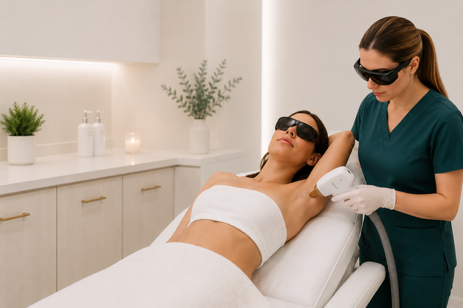 Laser hair removal treatment at Cypress Laser Centre
